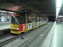 Dreischienengleis am U-Bahnhof Martinstr