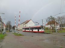 Überquerung des Bahnübergangs Westerhäuser Str