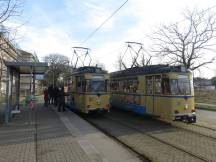 Zugbegegnung am Berliner Pl