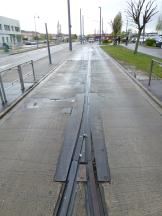 Weiche der Spurführungstrasse