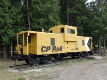 Canadian Pacific Rail am MJ Finlayson Centennial Park in Sicamous, BC