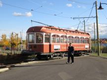 nach der abendlichen Museumsschließung auf der Stichstrecke zum Depot