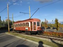 nach der abendlichen Museumsschließung auf der Stichstrecke zum Depot