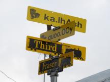 Straßenschild in Lytton, BC