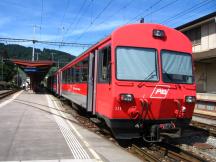 Bahnhof Appenzell - mit Gleis quer über den Bahnsteig