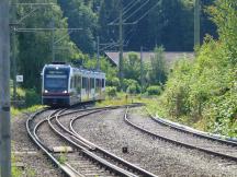 Einfahrt Bremgarten West, rechts normalspuriger Werksanschluss