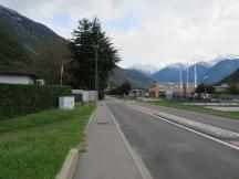 ehemaliger Bahnübergang in Castione über die Via Bellinzona