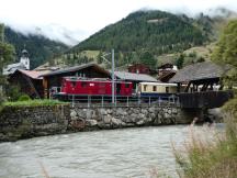 HGe 4/4 I Lok Nr.36 der Furka-Oberalp-Bahn in Reckingen