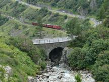 unterhalb von Gletsch, vor Einfahrt in den Spiraltunnel
