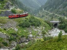 unterhalb von Gletsch, nach Ausfahrt aus dem Spiraltunnel