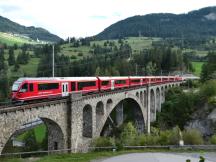 auf dem Viadukt von Solis, Fahrtrichtung Chur