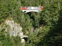 Brücke über die Gorges du Triège bei Le Trétien