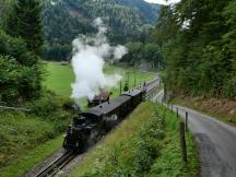 G 3/4 #208 (Bj 1913) am Beginn des Zahnstangenabschnitts südlich von Lungern