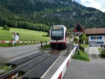 Zahnstangenabschnitt zwischen Lungern und Brünig-Hasliberg