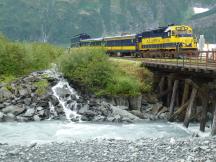 Pause am Haltepunkt Whittier, im Vordergrund Whittier Creek