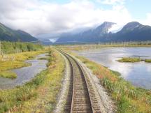Flussdelta und Seenlandschaft zwischen Portage Lake und dem Turnagain Arm
