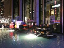 Weihnachtsdeko: Zug in New York City